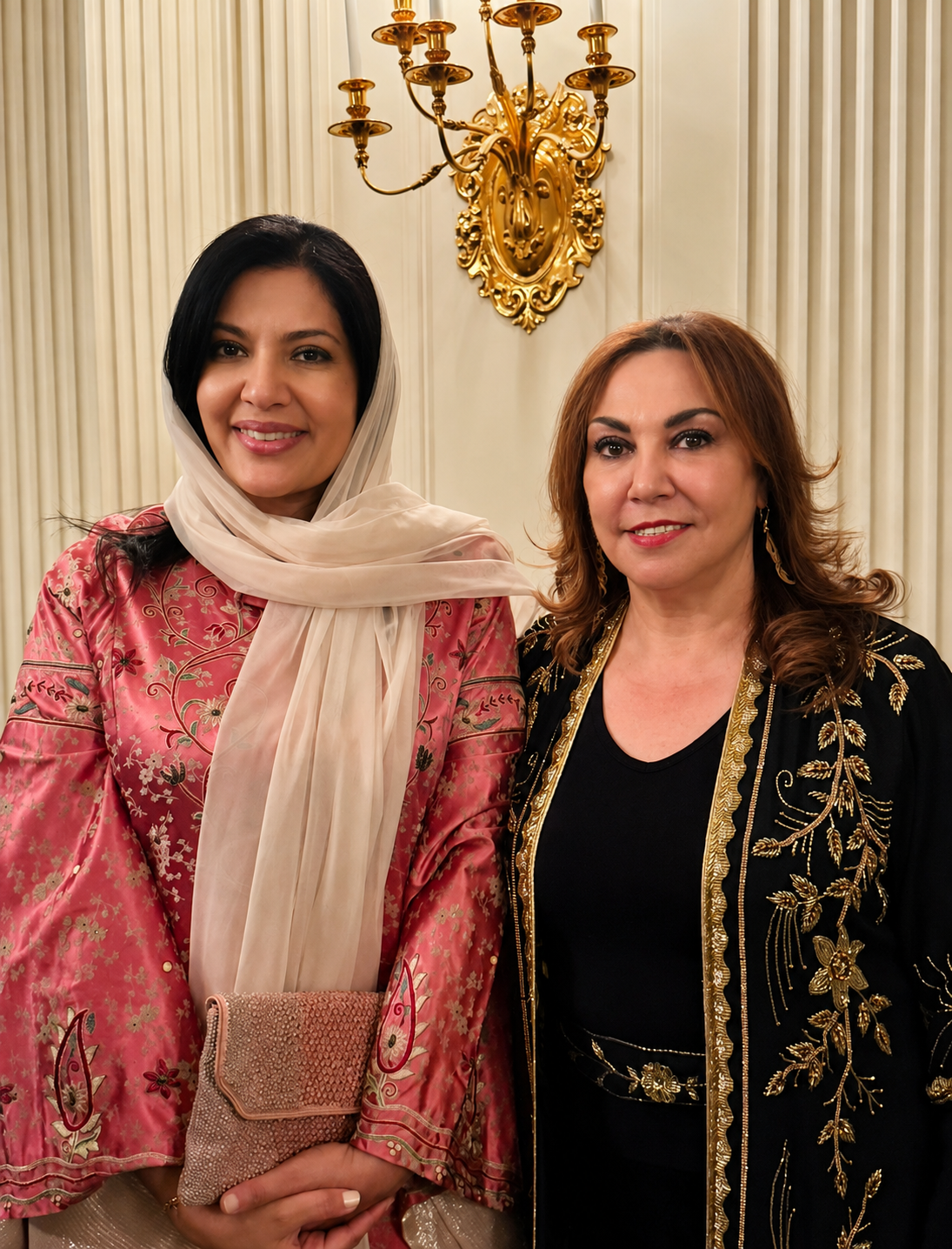 Maissa Kabbani, CEO of SAG, with HRH Princess Reema bint Bandar Al Saud, Ambassador of the Kingdom of Saudi Arabia to the United States — The White House, March 2025.